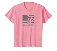 MTV American Flag MTV Logo T-Shirt, Enfant, Rose, 10 Ans
