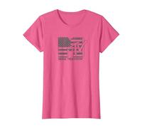 MTV American Flag MTV Logo T-Shirt, Femme, Rose Chiné, XL