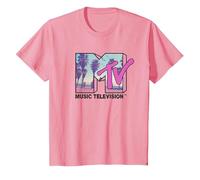 MTV Beach and Palm Tree Logo T-Shirt, Enfant, Rose, 2 Ans