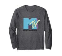 MTV Blue & Green Retro Music Television Manche Longue