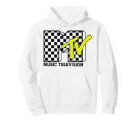 MTV Classic Checkerboard and Neon Yellow Logo Sweat à Capuche