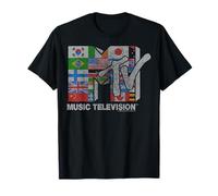 MTV Distressed Global Flag Mosaic Logo T-Shirt
