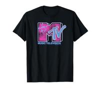 MTV I Want My MTV Pink and Blue Neon 80s Aesthetic T-Shirt
