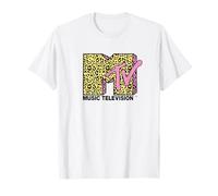 MTV Logo Cheetah Print with Pink Accents Retro TV T-Shirt