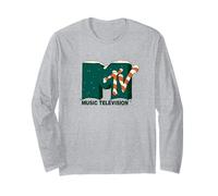 MTV Logo Holiday Candy Cane Manche Longue