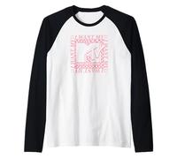 MTV Logo I Want My MTV Pink Checkerboard Retro TV Manche Raglan