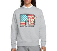 MTV - Logo MTV American Logo Crew Sweatshirt Maillot de survêtement, Athletic chiné, XL Mixte