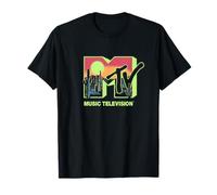 MTV Music Television Classic Neon Desert Big Chest Logo T-Shirt