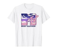MTV Music Television Cloudy Night Logo Fill T-Shirt