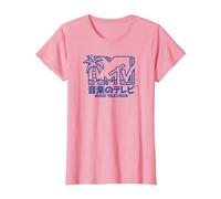 MTV Music Television Kanji Pop MTV Logo T-Shirt, Femme, Rose, M