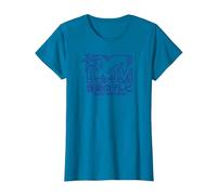 MTV Music Television Kanji Pop MTV Logo T-Shirt, Femme, Saphir, 3XL