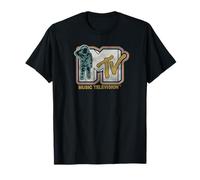MTV Music Television Moon Man Salute Distressed Classic Logo T-Shirt