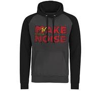 MTV Officiellement sous Licence Make Noise Baseball Sweat À Capuche (Gris Foncé - Noir), XL