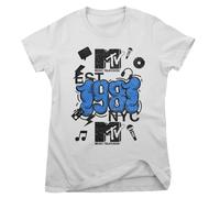 MTV Officiellement sous Licence NYC 1981 Femme T-Shirt (Blanc), XX-Large