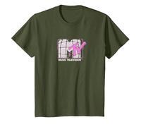 MTV Retro Fuzz MTV Logo T-Shirt, Enfant, Olive, 4 Ans