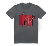 MTV - T-shirt motif/style logo cœur battant - Adulte (TV29147)