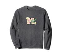 MTV Vintage Daisy Floral Tiny Music Television Sweatshirt