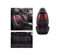MTVTFECEWG 5 Pièces Housses De Siège De Voiture Ensemble Complet pour Ford pour Cinq Cents pour Focus pour Électrique pour Focus RS/St pour Edge pour Fusion(Black Red)