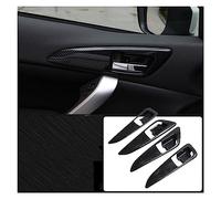 MTVTFECEWG Poignée Porte Intérieure Voiture Bol Couverture Garniture Attraper Cadre Lunette Garniture Pour Mitsubishi Pour Eclipse Pour Cross 2018 2019 (fibre de carbone)