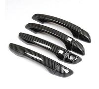 MTVTFECEWG Pour Citroen Pour Berlingo III 2018 2019 2020 2021 2022 Motif En Chrome Poignée Porte Voiture Couverture Garniture Autocollant Style Accessoires (Carbon 2 sensors)