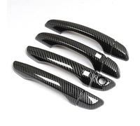 MTVTFECEWG Pour Citroen Pour Berlingo III 2018 2019 2020 2021 2022 Motif En Chrome Poignée Porte Voiture Couverture Garniture Autocollant Style Accessoires (Carbon 2 sensors)