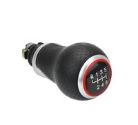 MTVTFECEWG Pour Ibiza 6J 12 Mm Accessoires Auto Plastique ABS Et Cuir PU Pommeau De Levier Vitesse 5/6 Vitesses Pommeau De Vitesse(Red 6 gear)