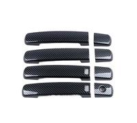 MTVTFECEWG Pour Nissan Pour Navara Pour Frontier D40 2005 2006-2013 Garnitures Poignées Porte Autocollant Cadre Porte (Carbon 2 buttons)