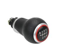 MTVTFECEWG Pour Passat Pour Golf MK4 5/6 Vitesses Accessoires Auto Plastique ABS Cuir PU Pommeau De Levier Vitesse 12 Mm Pommeau De Vitesse(Red 6 gear)