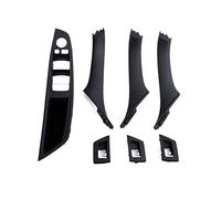 MTVTFECEWG Pour Série 5 F10 F11 F18 520i 523i 525i 528i 535i Amélioré Nouvelle Porte Intérieure Accoudoir Fenêtre Interrupteur Panneau Tirer Poignée Ensemble(Black LHD 7PCS)