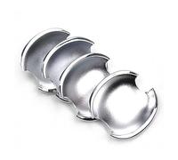 MTVTFECEWG Pour Skoda Pour Fabia Pour Octavia 2008-2013 Noir Brillant Chrome Poignée De Porte De Voiture Couvre Autocollants Accessoires De Style (Silver bowl)