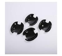 MTVTFECEWG Pour Skoda Pour Fabia Pour Octavia 2008-2013 Noir Brillant Chrome Poignée De Porte De Voiture Couvre Autocollants Accessoires De Style (Black bowl)