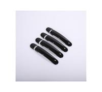 MTVTFECEWG Pour Skoda Pour Fabia Pour Octavia 2008-2013 Noir Brillant Chrome Poignée De Porte De Voiture Couvre Autocollants Accessoires De Style (Black 0 keyhole)