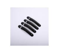 MTVTFECEWG Pour Skoda Pour YETI 2009 2010 2011 2012 2013 2014 2015 2016 2017 Noir Brillant Chrome Poignée Porte Voiture Couvre Autocollants Accessoires (Black 0 keyhole)