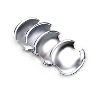 MTVTFECEWG Pour Skoda Pour YETI 2009 2010 2011 2012 2013 2014 2015 2016 2017 Noir Brillant Chrome Poignée Porte Voiture Couvre Autocollants Accessoires (Silver bowl)