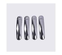 MTVTFECEWG Pour Skoda Pour YETI 2009 2010 2011 2012 2013 2014 2015 2016 2017 Noir Brillant Chrome Poignée Porte Voiture Couvre Autocollants Accessoires (Silver 2 keyholes)