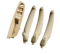 MTVTFECEWG Siège D'accoudoir Du Conducteur Gauche Voiture Pour E70 E71 X5 X6 2007-2014 LHD Poignée Porte Intérieure Panneau Intérieur Revêtement D'habillage (Beige-4pcs)