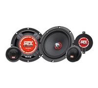 MTX TX465S Haut-parleurs voiture Kit 2 voies 16,5cm 80W RMS 4 Tweeteers néodyme 25mm Membranes pulpe célulose