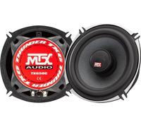 MTX TX650C Haut-parleurs voiture Coaxiaux 13cm 2 voies 80W RMS 4 châssis alu Tweeters néodyme dôme soie Membrane pulpe célulose