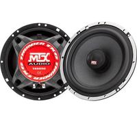 MTX TX665C Haut-parleurs voiture Coaxiaux 16,5cm 2 voies 90W RMS 4 Châssis alu Tweeters néodyme dôme soie Membrane pulpe célulose