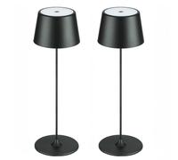MU LIN Lampe de table LED tactile 5 W, 3 modes (3 000 K-6 500 K), batterie 4 000 mAh, rechargeable par USB, lumière réglable pour les études et la maison