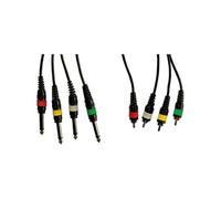 - MU02 - Multi-Câble 4x Jack Mono Mâle / 4x RCA Mâle - 3,00 m