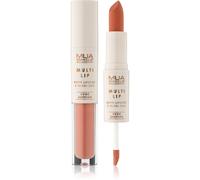 MUA Makeup Academy Multi Lip Nude Edition brillant et rouge à lèvres longue tenue duo teinte Caramel 3.2 g