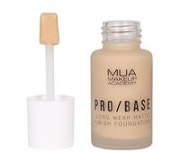 MUA Makeup Academy Pro/Base Fond de teint mat longue tenue couvrance complète, teinte #150, 30 ml - Végétalien et sans cruauté envers les animaux