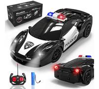 Muakiz Voiture Télécommandée Police, Jouets RC pour Enfants 3-9 Ans, Batterie Rechargeable, Feux de Police