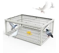 MUALROUS Piège à Pigeons avec Conception à l’Épreuve De l’Évasion Pigeon Dove Piège à Oiseaux Cage Pliant Entrée à Sens Unique Patio Extérieur Jardin sans Cruauté pour Moineau Souris Lapin
