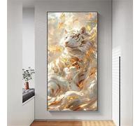 Muaor 5D DIY Diamond Painting Tigre 50x110cm Anime Diamond Painting Adulte,Foret Carré Broderie Peinture Diamant Kit Adulte Grand Format,XXL Grand Format Décor à La Maison