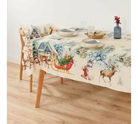 Muaré Nappe Anti-Taches Christmas Landscape 100 x 155 cm