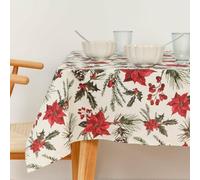 Muaré Nappe en résine Anti-Taches Belum Christmas Flowers 250 x 140 cm