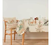Muaré Nappe en résine Anti-Taches Christmas Deer 140 x 140 cm