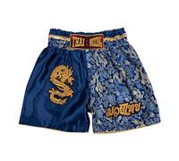 MUAY NATION Shorts de Boxe Thaï pour Enfants (2 à 12 Ans) Filles et garçons, Shorts pour Muay Thaï, MMA, Arts Martiaux (FR/ES, Âge, 9 Ans, 12 Ans, Taille Normale, Dragon Bleu)